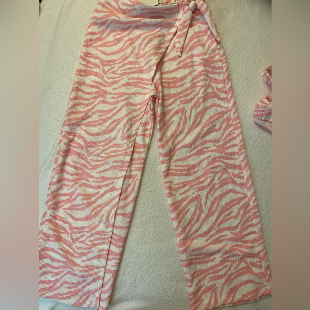 Zara Zebra Pants Set. Pants size 9 Tube Top size 10